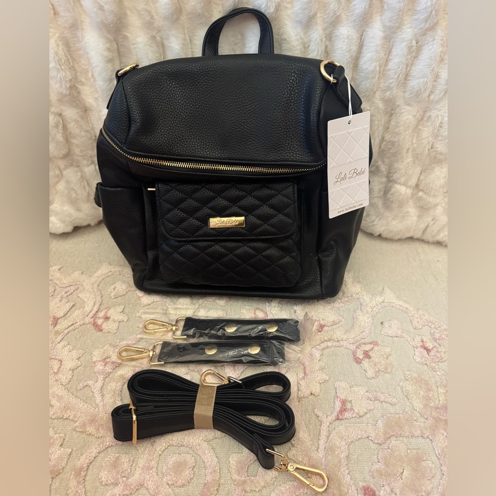 BRAND NEW Luli Bebe petit diaper bag (ebony black)